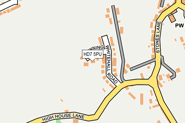 HD7 5PU map - OS OpenMap – Local (Ordnance Survey)