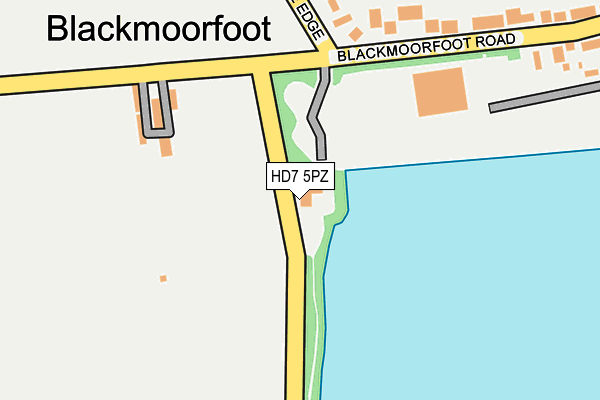 HD7 5PZ map - OS OpenMap – Local (Ordnance Survey)