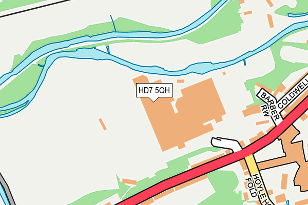 HD7 5QH map - OS OpenMap – Local (Ordnance Survey)