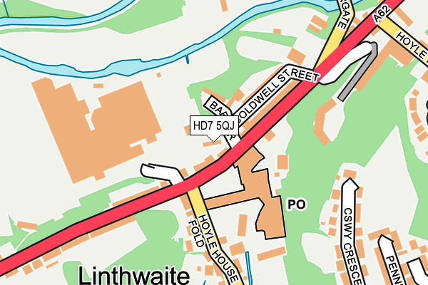 HD7 5QJ map - OS OpenMap – Local (Ordnance Survey)