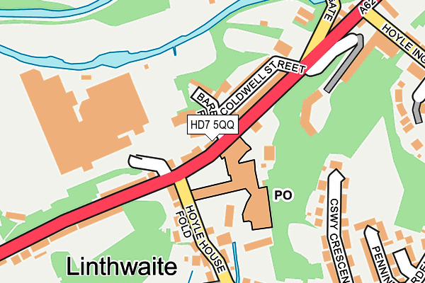 HD7 5QQ map - OS OpenMap – Local (Ordnance Survey)