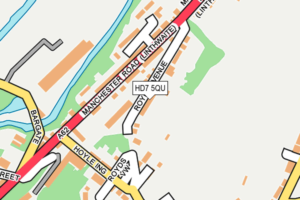 HD7 5QU map - OS OpenMap – Local (Ordnance Survey)