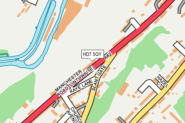 HD7 5QY map - OS OpenMap – Local (Ordnance Survey)