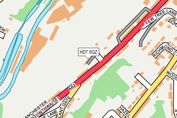 HD7 5QZ map - OS OpenMap – Local (Ordnance Survey)