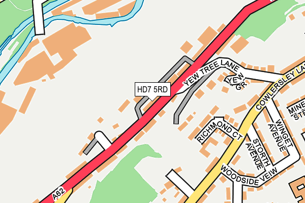 HD7 5RD map - OS OpenMap – Local (Ordnance Survey)