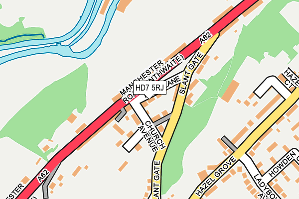 HD7 5RJ map - OS OpenMap – Local (Ordnance Survey)