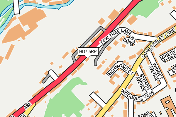 HD7 5RP map - OS OpenMap – Local (Ordnance Survey)