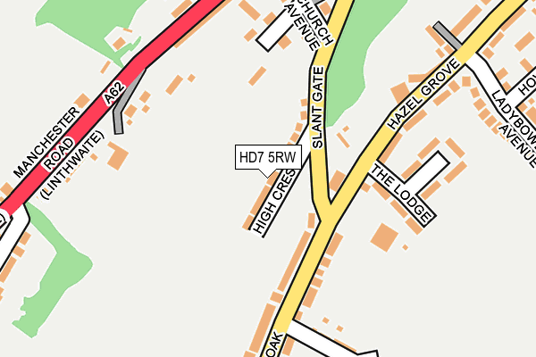 HD7 5RW map - OS OpenMap – Local (Ordnance Survey)