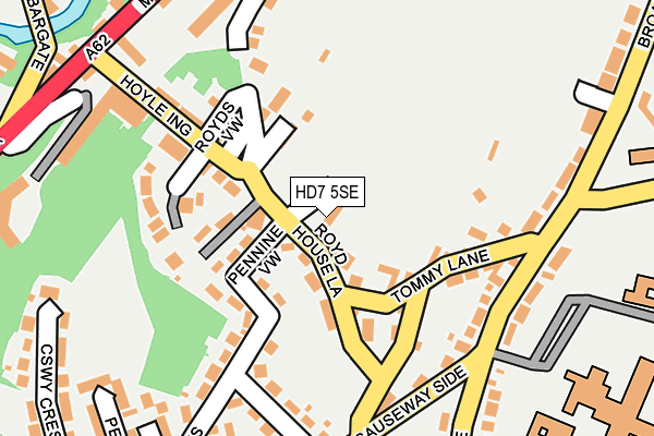 HD7 5SE map - OS OpenMap – Local (Ordnance Survey)