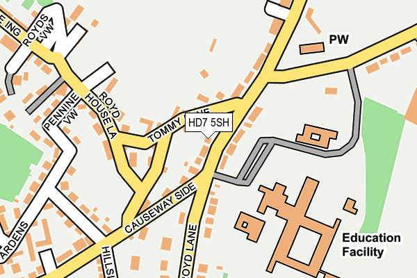 HD7 5SH map - OS OpenMap – Local (Ordnance Survey)