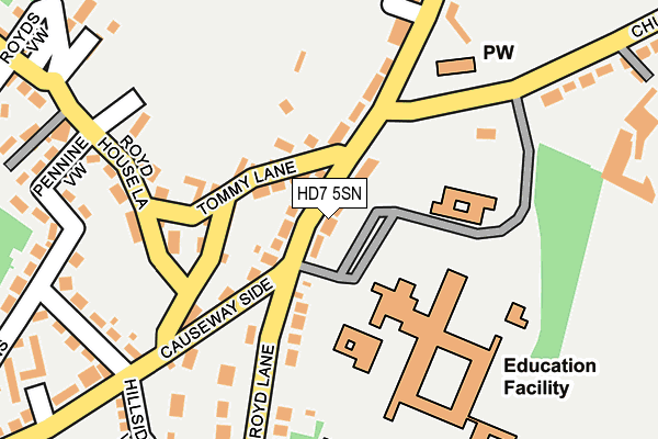 HD7 5SN map - OS OpenMap – Local (Ordnance Survey)