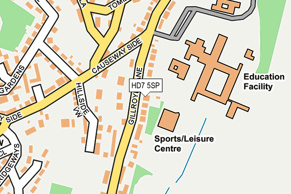 HD7 5SP map - OS OpenMap – Local (Ordnance Survey)