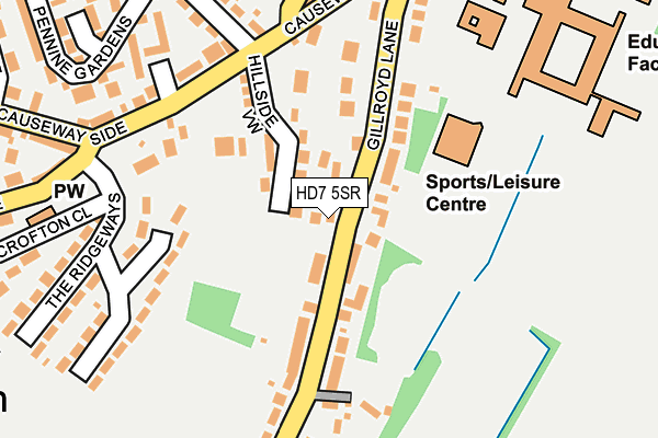 HD7 5SR map - OS OpenMap – Local (Ordnance Survey)