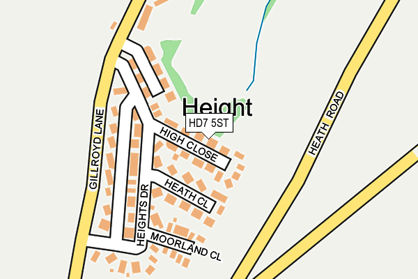 HD7 5ST map - OS OpenMap – Local (Ordnance Survey)