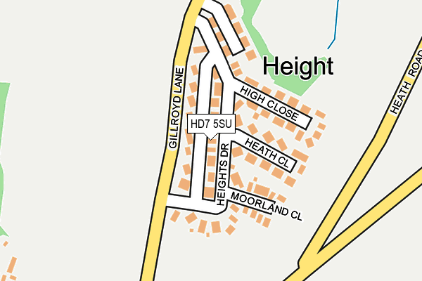 HD7 5SU map - OS OpenMap – Local (Ordnance Survey)