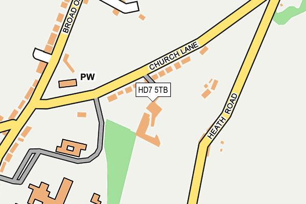 HD7 5TB map - OS OpenMap – Local (Ordnance Survey)