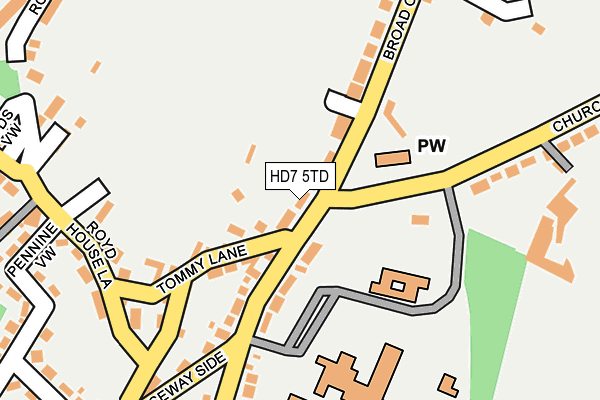 HD7 5TD map - OS OpenMap – Local (Ordnance Survey)