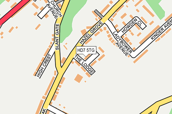 HD7 5TG map - OS OpenMap – Local (Ordnance Survey)