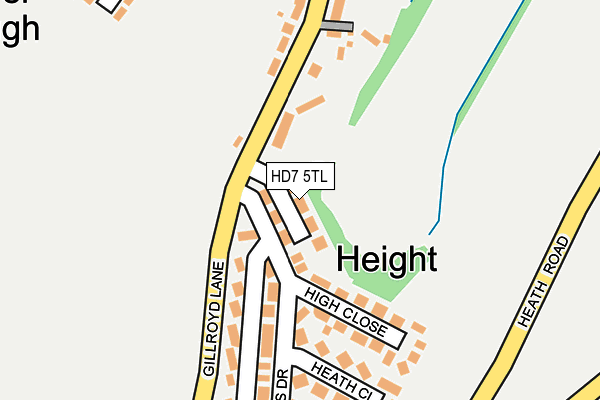 HD7 5TL map - OS OpenMap – Local (Ordnance Survey)