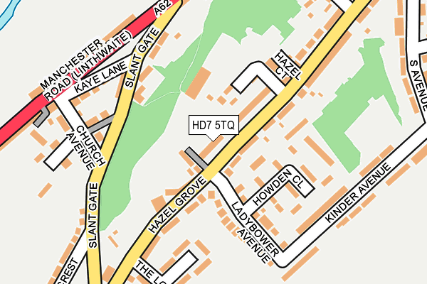 HD7 5TQ map - OS OpenMap – Local (Ordnance Survey)