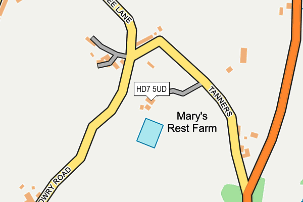 HD7 5UD map - OS OpenMap – Local (Ordnance Survey)