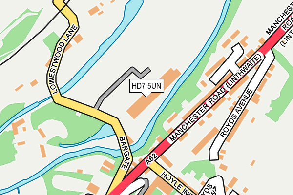 HD7 5UN map - OS OpenMap – Local (Ordnance Survey)