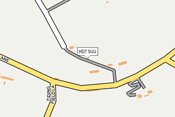 HD7 5UU map - OS OpenMap – Local (Ordnance Survey)