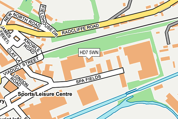 HD7 5WN map - OS OpenMap – Local (Ordnance Survey)