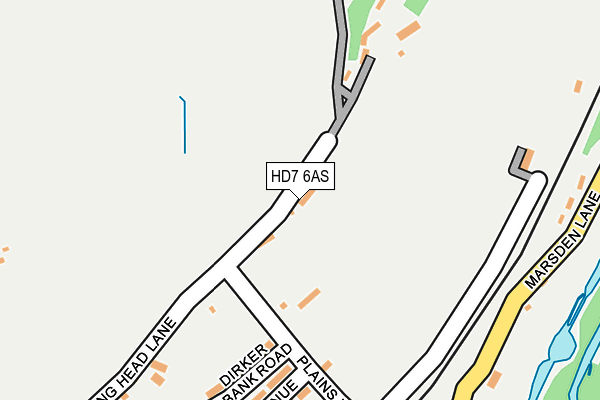 HD7 6AS map - OS OpenMap – Local (Ordnance Survey)