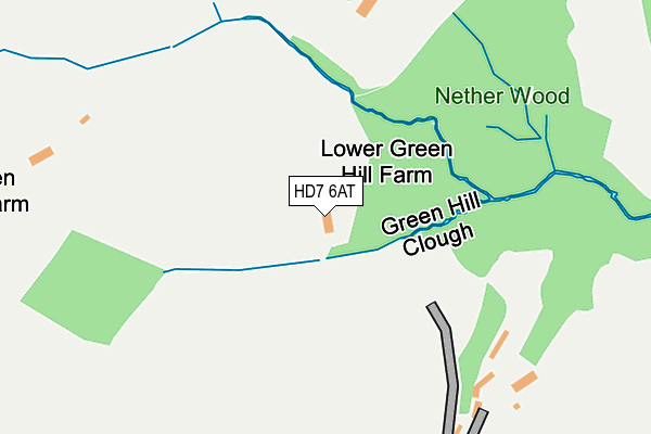 HD7 6AT map - OS OpenMap – Local (Ordnance Survey)