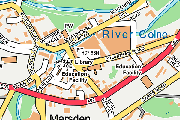 HD7 6BN map - OS OpenMap – Local (Ordnance Survey)