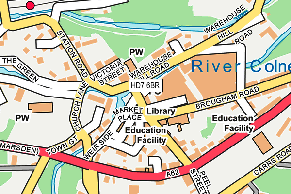 HD7 6BR map - OS OpenMap – Local (Ordnance Survey)