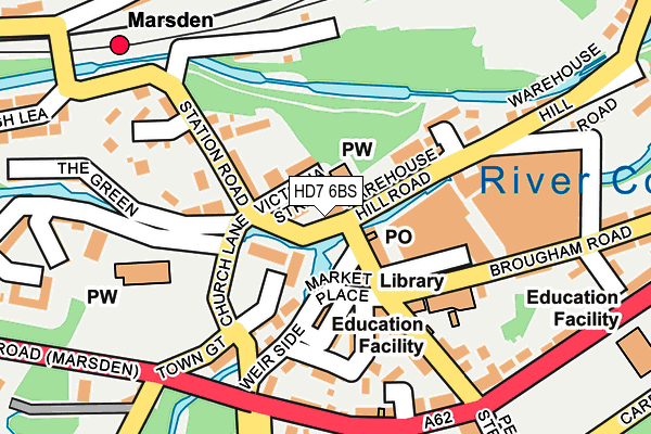 HD7 6BS map - OS OpenMap – Local (Ordnance Survey)