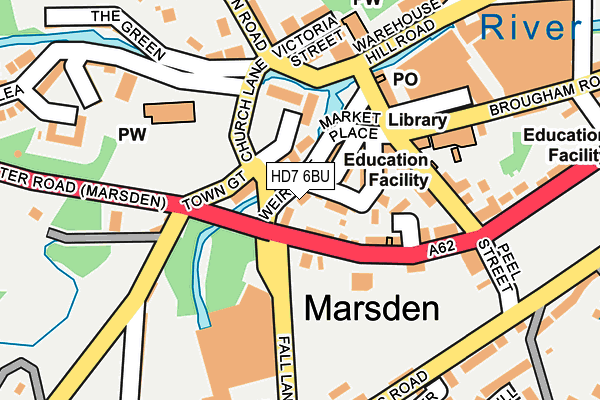 HD7 6BU map - OS OpenMap – Local (Ordnance Survey)