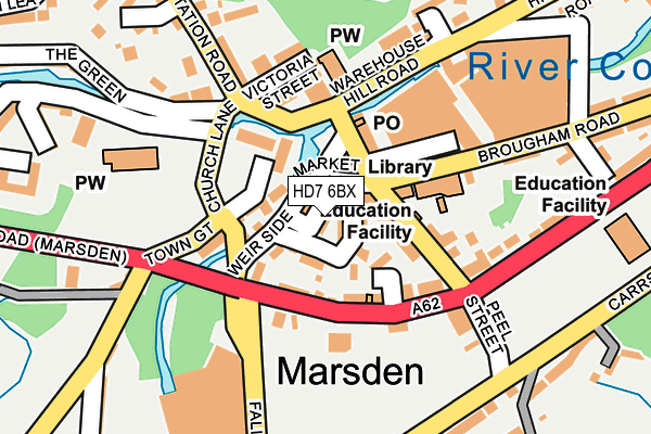 HD7 6BX map - OS OpenMap – Local (Ordnance Survey)