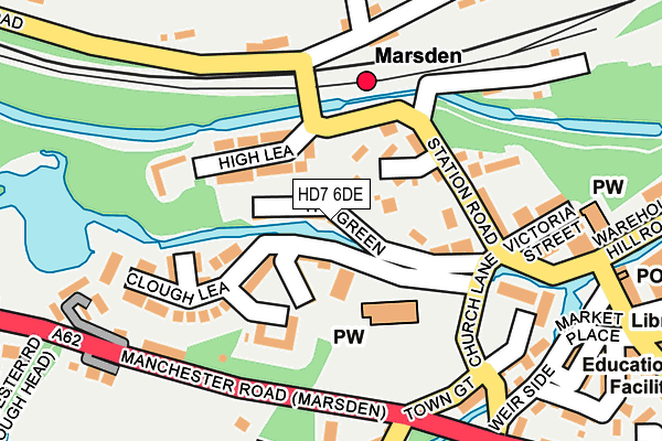 HD7 6DE map - OS OpenMap – Local (Ordnance Survey)