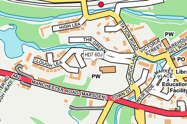HD7 6DJ map - OS OpenMap – Local (Ordnance Survey)