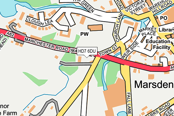 HD7 6DU map - OS OpenMap – Local (Ordnance Survey)