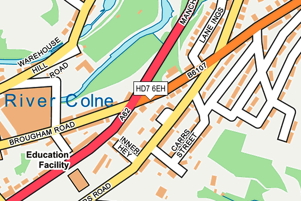HD7 6EH map - OS OpenMap – Local (Ordnance Survey)