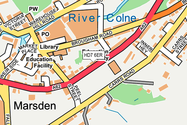 HD7 6ER map - OS OpenMap – Local (Ordnance Survey)