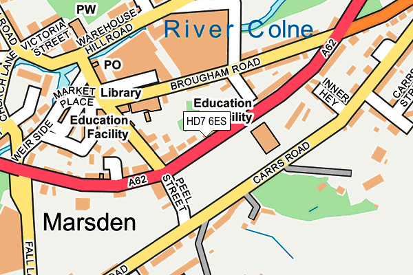 HD7 6ES map - OS OpenMap – Local (Ordnance Survey)