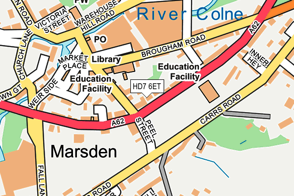 HD7 6ET map - OS OpenMap – Local (Ordnance Survey)