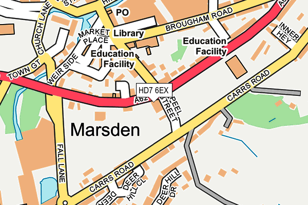 HD7 6EX map - OS OpenMap – Local (Ordnance Survey)