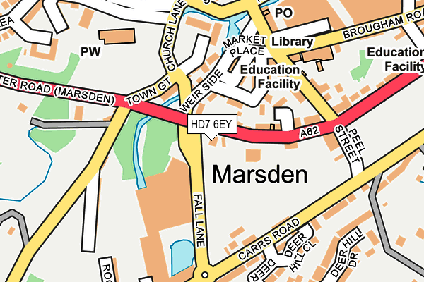 HD7 6EY map - OS OpenMap – Local (Ordnance Survey)