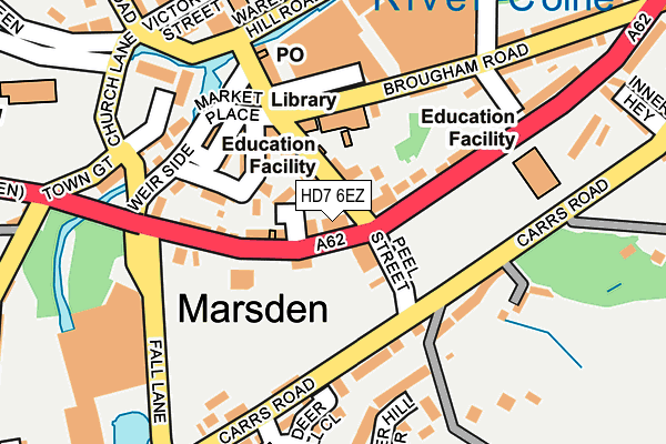 HD7 6EZ map - OS OpenMap – Local (Ordnance Survey)