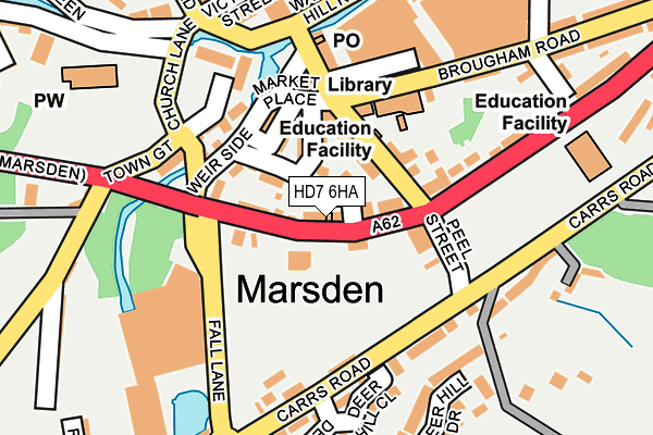 HD7 6HA map - OS OpenMap – Local (Ordnance Survey)