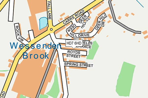 HD7 6HD map - OS OpenMap – Local (Ordnance Survey)