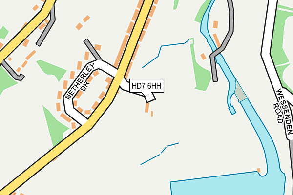 HD7 6HH map - OS OpenMap – Local (Ordnance Survey)