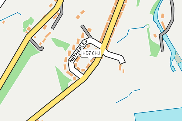 HD7 6HJ map - OS OpenMap – Local (Ordnance Survey)