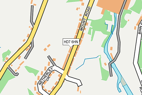 HD7 6HN map - OS OpenMap – Local (Ordnance Survey)